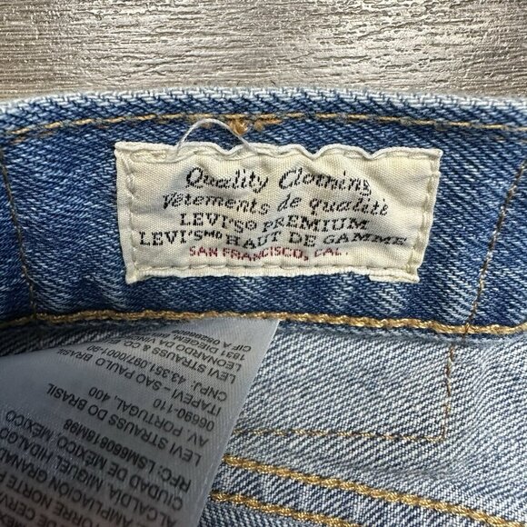 Levi's 501 -93 Straight Button Fly Blue Jeans Distressed Size W33 L30 - Picture 7 of 8